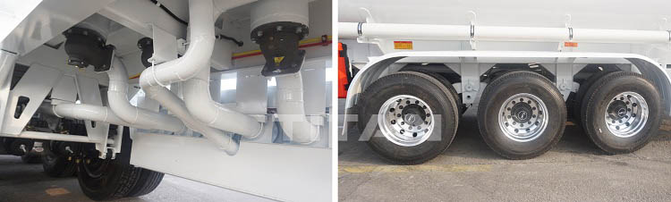 3 Axle 25000 Liters Fuel Tanker Drawbar Trailer for Rwanda