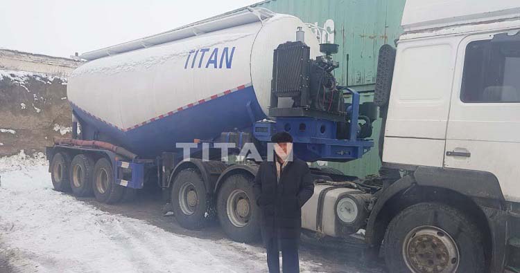 3 Axle 30/35cbm Bulk Cement Tanker Semi Trailer for Gabon