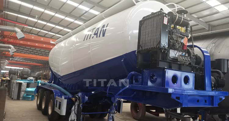 3 Axle 30/35cbm Bulk Cement Tanker Semi Trailer for Gabon