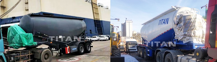 3 Axle 30/35cbm Bulk Cement Tanker Semi Trailer for Gabon