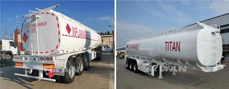 Tri Axle 40000 Liters Petrol Fuel Tanker Trailer for Sale in Senegal