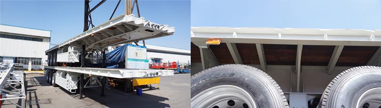 Tri Axle Flatbed Semi Trailer for Sale in Tanzania