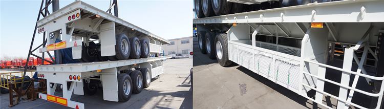 Tri Axle Flatbed Semi Trailer for Sale in Tanzania