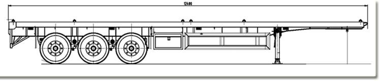 40ft 3 Axle Flatbed Semi Trailer for Sale in Jamaica