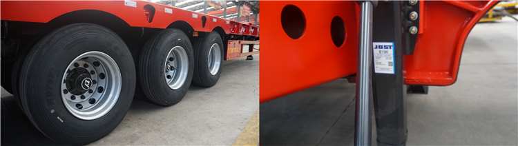 Low Bed Truck Drop Deck Semi Trailer for Sale in Guinea