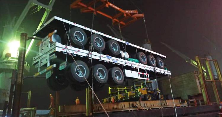 3 axle flatbed trailer for Ghana