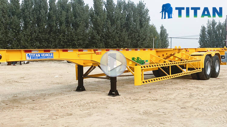 3 Axle 40ft Container Skeletal Semi Trailer for Sale in Kenya Mombasa