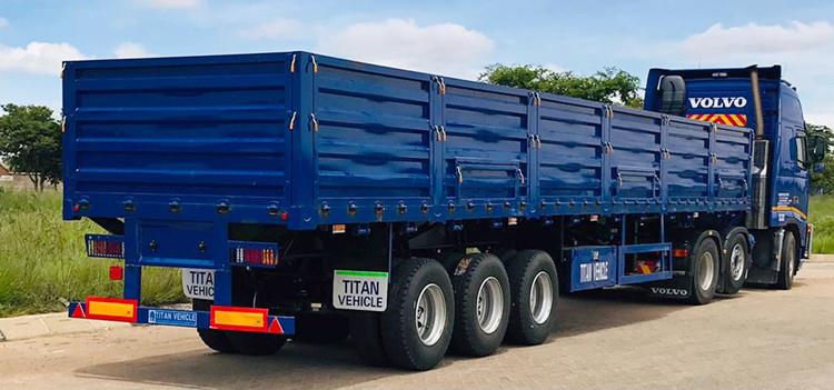Remorque Triaxle avec planches à vendre au Zimbabwe