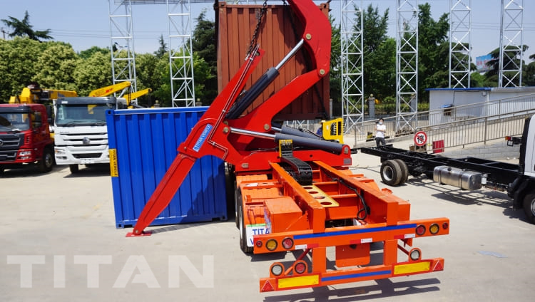 Remorque de camion à chargeur latéral pour conteneur de 40 pieds à vendre en français