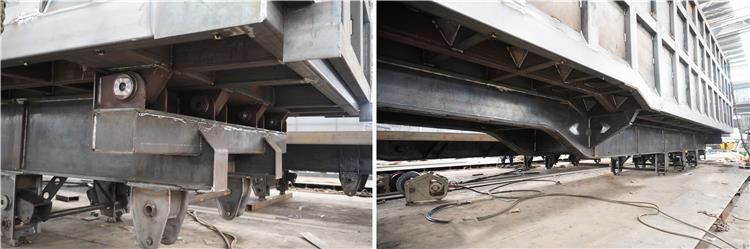hydraulic dump trailer in factory