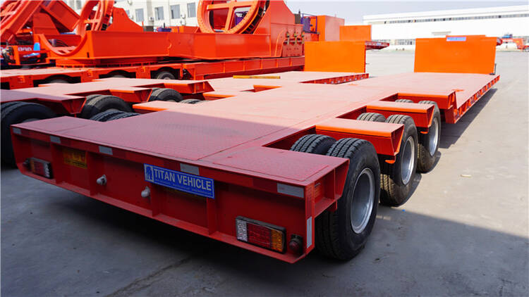 3 axles low flatbed trailer