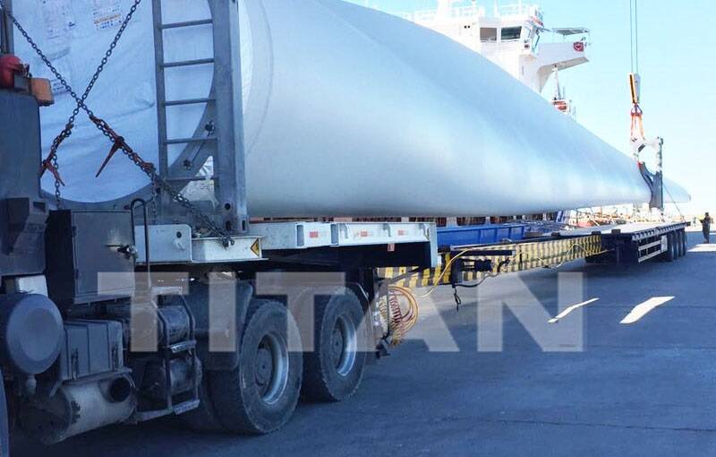 60m wind turbine blade trailer