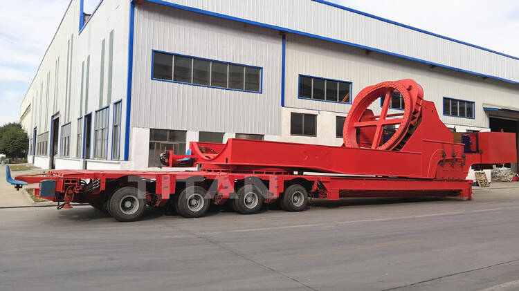Wind Turbine Blade Transport - Modular Trailer with Rotor Blade Adapter