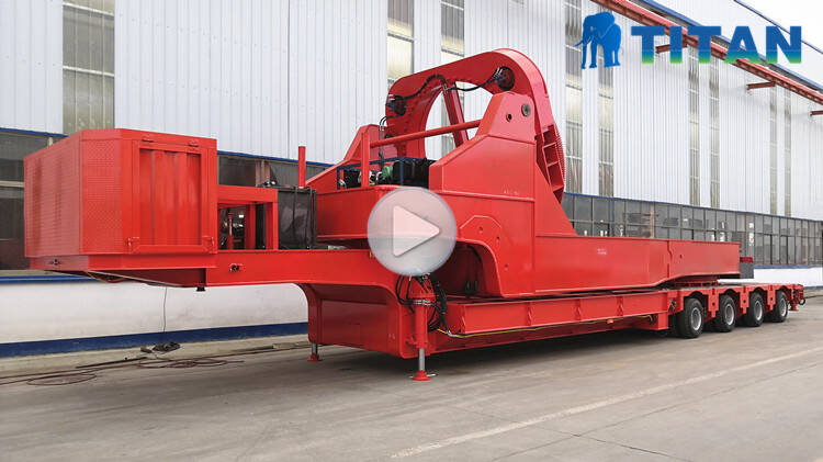 Wind Turbine Blade Transport - Modular Trailer with Rotor Blade Adapter