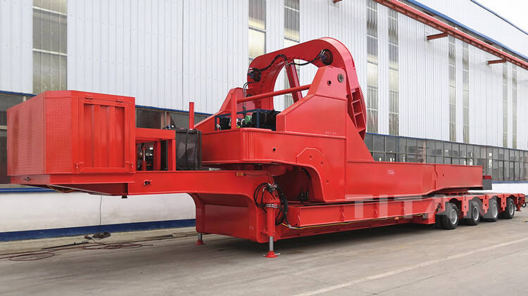 Wind Turbine Blade Transport - Modular Trailer with Rotor Blade Adapter