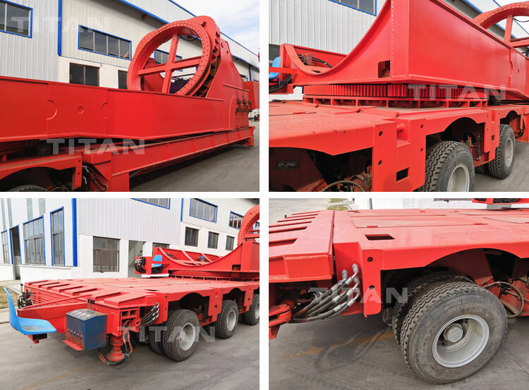 Wind Turbine Blade Transport - Modular Trailer with Rotor Blade Adapter