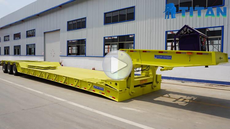 4 Axle 150 Tons Lowboy with Dolly Trailer for Sale