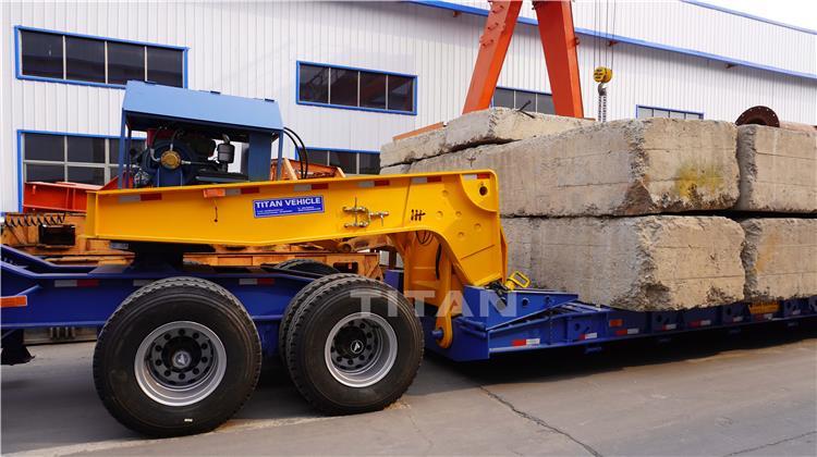 4 Axle 150 Ton Detachable Removable Gooseneck Lowboy with Dolly Trailer for Sale