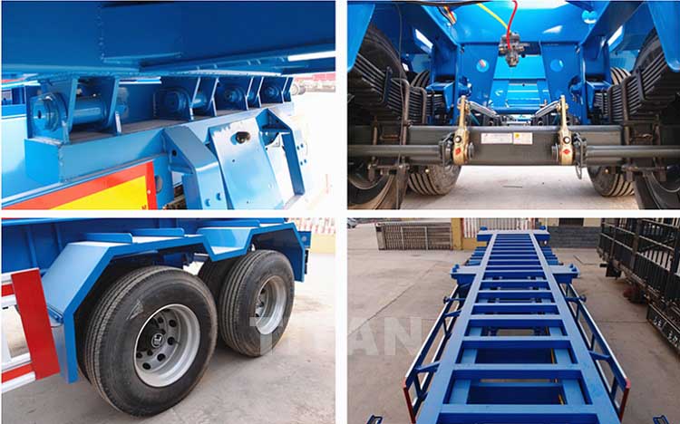 2 Axle 40ft Tipping Chassis Trailers for Sale