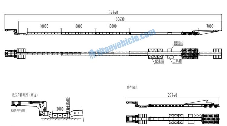 Extendable Gooseneck Telescopic Trailer