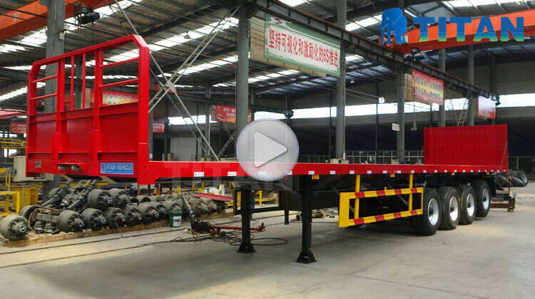 Flatbed trailer with front wall