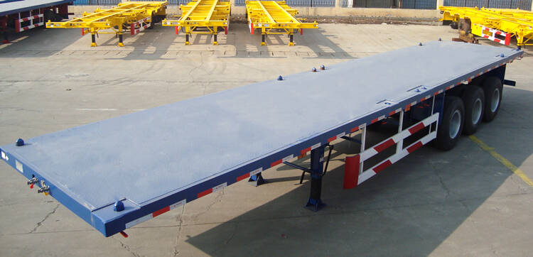 3 axle flatbed trailer with 12 sets Container locks