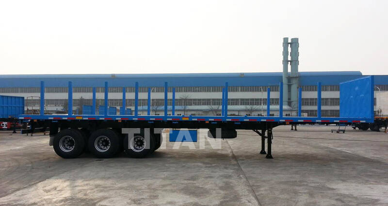 Forestry semi trailer with stake
