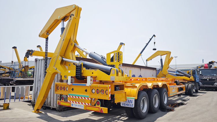 Remorque à élévateur latéral pour conteneur 37T 40Ft à vendre en Tanzanie Dar es Salaam
