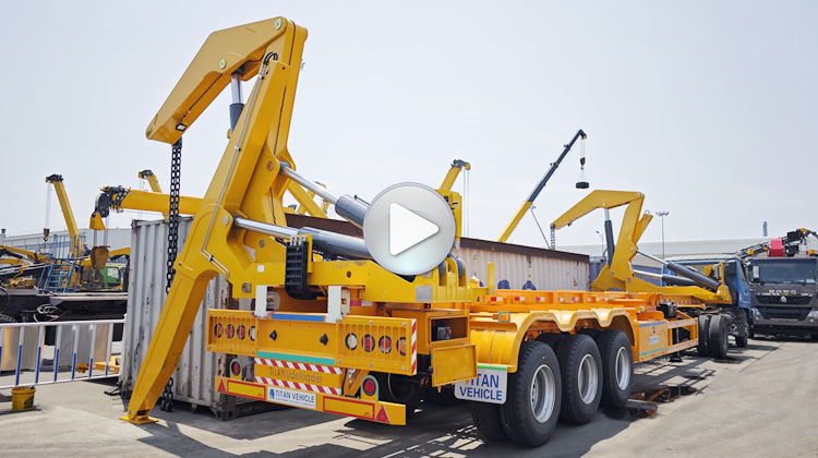 Remorque à élévateur latéral pour conteneur 37T 40Ft à vendre en Tanzanie Dar es Salaam