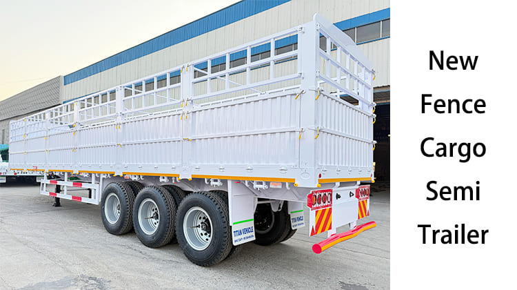 Semi-remorque cargo à clôture neuve de 80 tonnes à vendre en Tanzanie