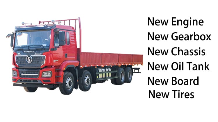 Camion plateau ridelle Shacman 8x4 d'occasion à vendre au Burkina Faso