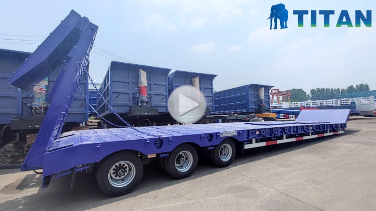 Remorque surbaissée 3 essieux à vendre au Cameroun