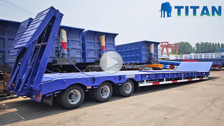 Remorque surbaissée 3 essieux 60 tonnes à vendre au Congo Kinshasa