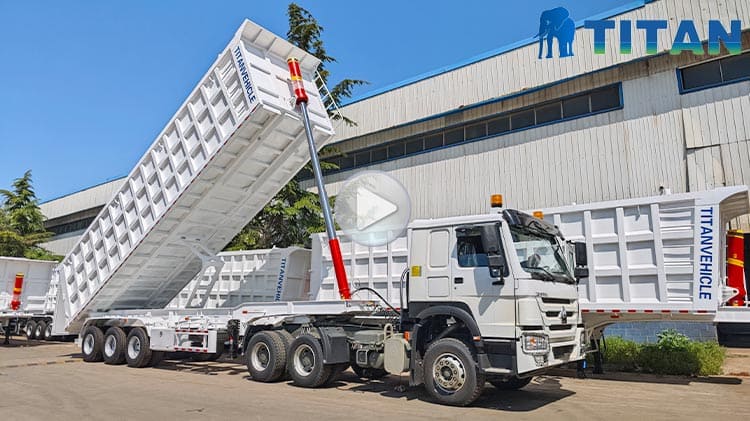 Prix ​​des remorques à benne basculante hydraulique à 3 essieux à vendre au Sénégal