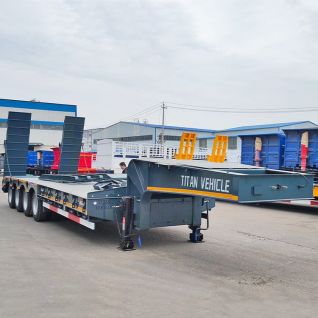 Remorque surbaissée 4 essieux 100 tonnes